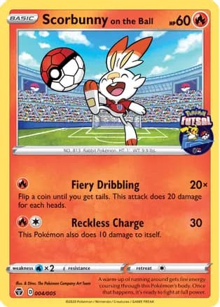 Scorbunny on the Ball - 004/005 (Pokemon Futsal) — Miscellaneous Cards & Products