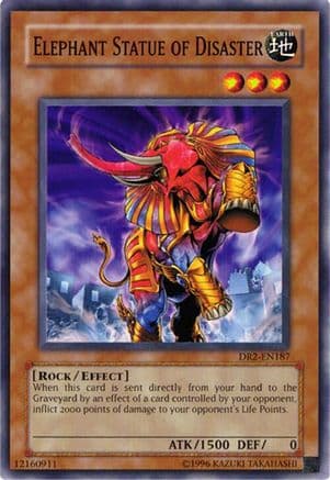 Elephant Statue of Disaster — Dark Revelation Volume 2 Yu-Gi-Oh! card by KAZUKI TAKAHASHI