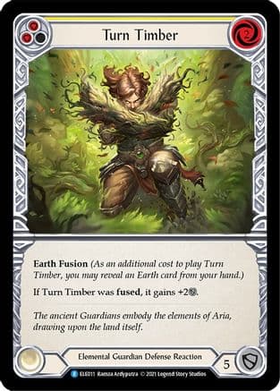 Turn Timber (Yellow) — Tales of Aria Flesh and Blood card by Ramza Ardyputra