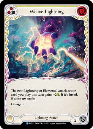 Weave Lightning (Yellow) — Tales of Aria Flesh and Blood card by Faizal Fikri