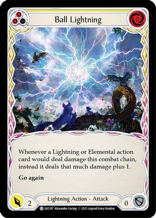 Ball Lightning (Yellow) — Tales of Aria Flesh and Blood card by Alexander Gering
