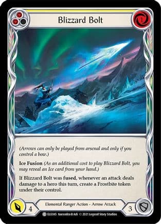 Blizzard Bolt (Yellow) — Tales of Aria Flesh and Blood card by Narendra B Adi