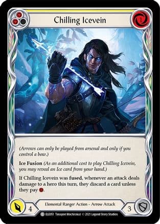 Chilling Icevein (Yellow) — Tales of Aria Flesh and Blood card by Tanapon Wachirakul