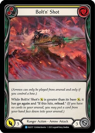 Bolt'n' Shot (Yellow) — Tales of Aria Flesh and Blood card by Cristián Huerta