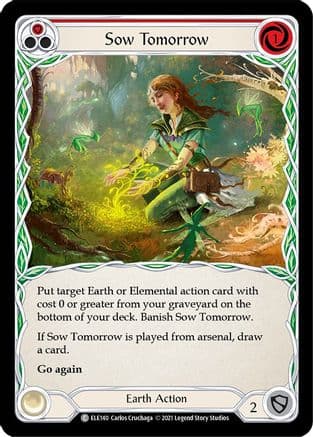 Sow Tomorrow (Red) — Tales of Aria Flesh and Blood card by Carlos Cruchaga