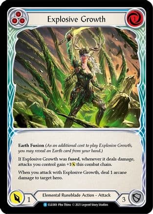 Explosive Growth (Blue) — Tales of Aria Flesh and Blood card by Phu Thieu