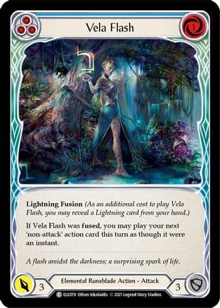 Vela Flash (Blue) — Tales of Aria Flesh and Blood card by Othon Nikolaidis