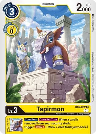 Tapirmon — Double Diamond Digimon Card Game card by Tetsuya Tadokoro