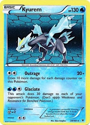 Kyurem - 34/101 (Cosmos Holo) — Miscellaneous Cards & Products