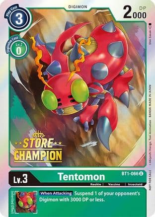 Tentomon - BT1-066 (Store Champion) — Release Special Booster 1.0
