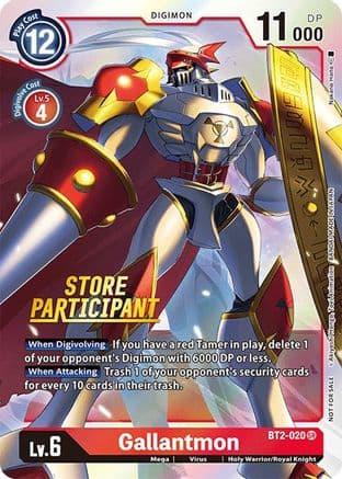 Gallantmon - BT2-020 (Store Participant) — Release Special Booster 1.0