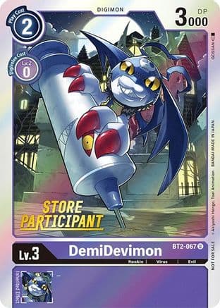 DemiDevimon - BT2-067 (Store Participant) — Release Special Booster 1.0