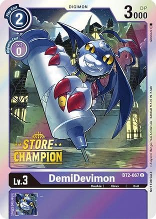 DemiDevimon - BT2-067 (Store Champion) — Release Special Booster 1.0
