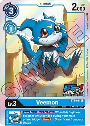 Veemon - BT2-021 (DC-1 Grand Prix) — Release Special Booster 1.5