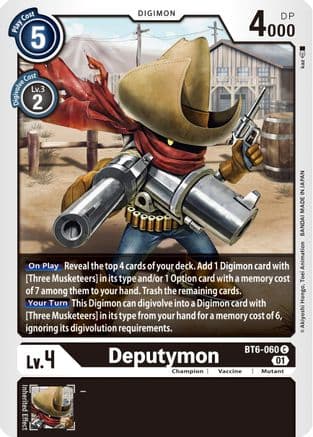 Deputymon — Double Diamond Digimon Card Game card by Akiyoshi Honga, Toei Animation
