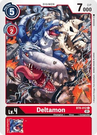 Deltamon — Double Diamond Digimon Card Game card by Akiyoshi Honga, Toei Animation