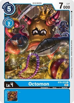 Octomon — Double Diamond Digimon Card Game card by Kazumasa Yasunori