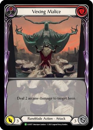 Vexing Malice (Red) (Extended Art) - LGS057 — Flesh and Blood: Promo Cards