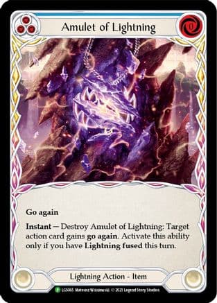 Amulet of Lightning - LGS065 — Flesh and Blood: Promo Cards Flesh and Blood card by Mateusz Wisniewski