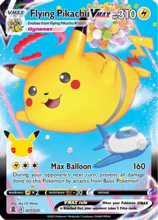 Flying Pikachu VMAX — Pokémon TCG card