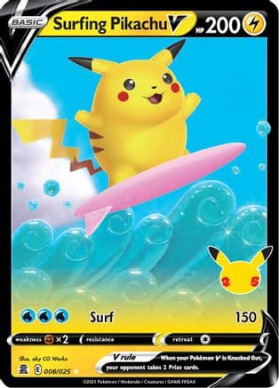 Surfing Pikachu V — Pokémon TCG card