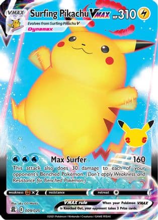 Surfing Pikachu VMAX — Pokémon TCG card
