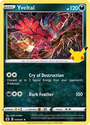 Yveltal — Celebrations Pokémon TCG card by AKIRA EGAWA