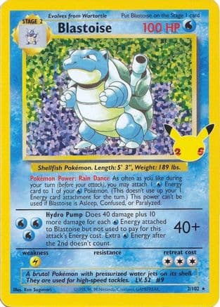 Blastoise — Celebrations: Classic Collection Pokémon TCG card by Ken Sugimori