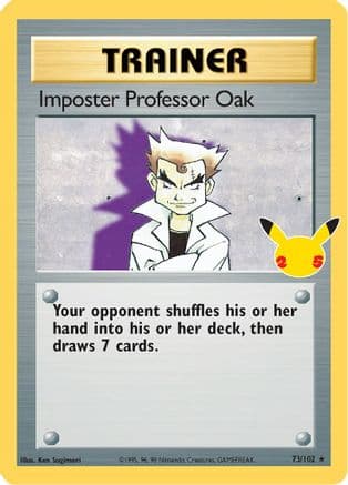 Imposter Professor Oak — Celebrations: Classic Collection Pokémon TCG card by Ken Sugimori