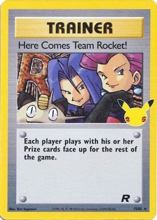 Here Comes Team Rocket! — Celebrations: Classic Collection Pokémon TCG card by Ken Sugimori
