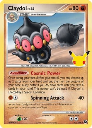 Claydol — Celebrations: Classic Collection Pokémon TCG card by Midori Harada