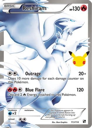 Reshiram — Celebrations: Classic Collection Pokémon TCG card by 5ban Graphics