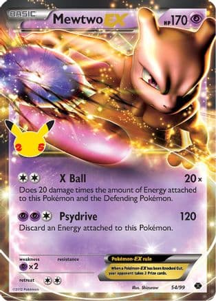 Mewtwo EX — Celebrations: Classic Collection Pokémon TCG card by Shizurow