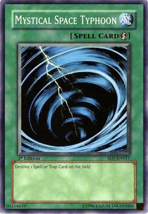 Mystical Space Typhoon — Structure Deck: Invincible Fortress Yu-Gi-Oh! card by KAZUKI TAKAHASHI