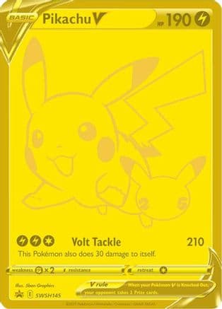 Pikachu V - SWSH145 — SWSH: Sword & Shield Promo Cards Pokémon TCG card by Bian Graphics