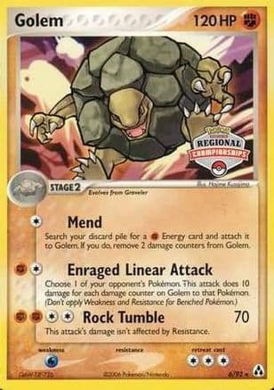 Golem - 6/92 (Regional Championships) — League & Championship Cards Pokémon TCG card by Hajime Kusajima