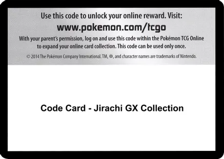 Code Card - Jirachi GX Collection — Miscellaneous Cards & Products