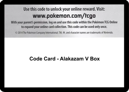 Code Card - Alakazam V Box — SWSH04: Vivid Voltage