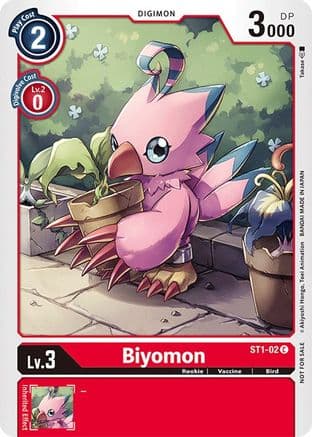 Biyomon (Official Tournament Pack Vol.3) — Starter Deck 01: Gaia Red Digimon Card Game card by Takase