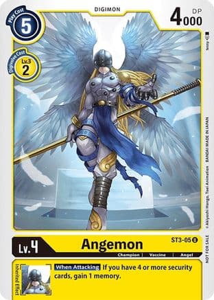 Angemon (Official Tournament Pack Vol.3) — Starter Deck 03: Heaven's Yellow Digimon Card Game card by tessy