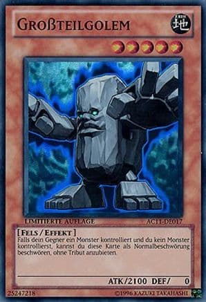 Big Piece Golem (German) - "Grossteilgolem" — Advent Calendar 2011 (Adventskalender) Yu-Gi-Oh! card by KAZUKI TAKAHASHI