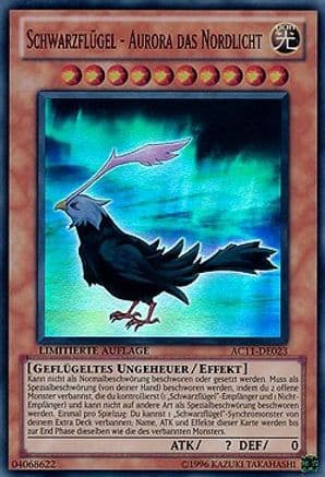 Blackwing - Aurora the Northern Lights (German) - "Schwarzflugel - Aurora das Nordlicht" — Advent Calendar 2011 (Adventskalender) Yu-Gi-Oh! card by KAZUKI TAKAHASHI