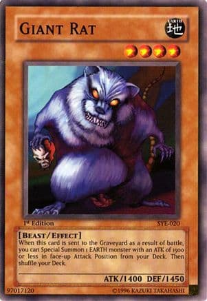 Giant Rat — Starter Deck: Yugi Evolution Yu-Gi-Oh! card by KAZUKI TAKAHASHI