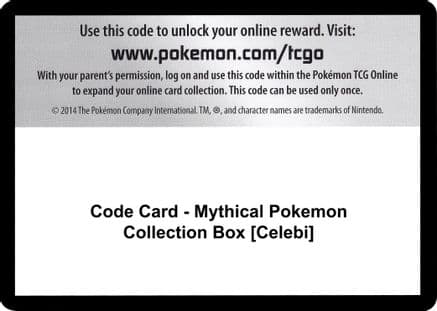 Code Card - Mythical Pokemon Collection Box [Celebi] — Generations