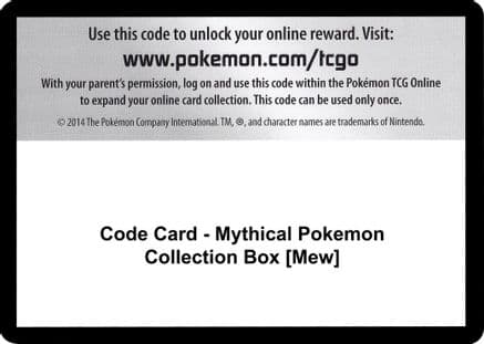 Code Card - Mythical Pokemon Collection Box [Mew] — Generations