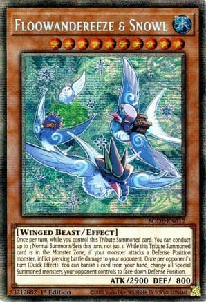 Floowandereeze & Snowl (Starlight Rare) — Burst of Destiny Yu-Gi-Oh! card by Studio Dice/SHUEISHA, TV TOKYO, KONAMI