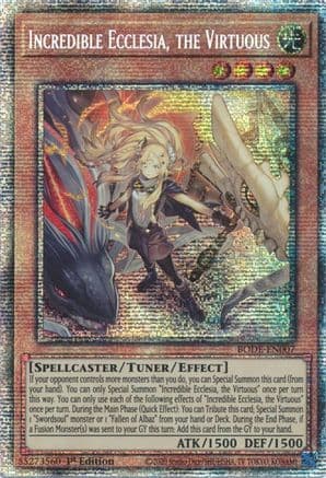 Incredible Ecclesia, the Virtuous (Starlight Rare) — Burst of Destiny Yu-Gi-Oh! card by Shonen Jump