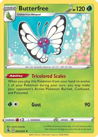 Butterfree — SWSH08: Fusion Strike Pokémon TCG card by ryoma uratsuka