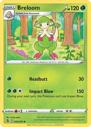 Breloom — SWSH08: Fusion Strike Pokémon TCG card by Yukiko Baba