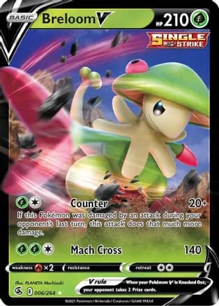 Breloom V — SWSH08: Fusion Strike Pokémon TCG card by PLANETA Mochizuki